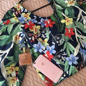 Zara Flared Sleeve Crop Top